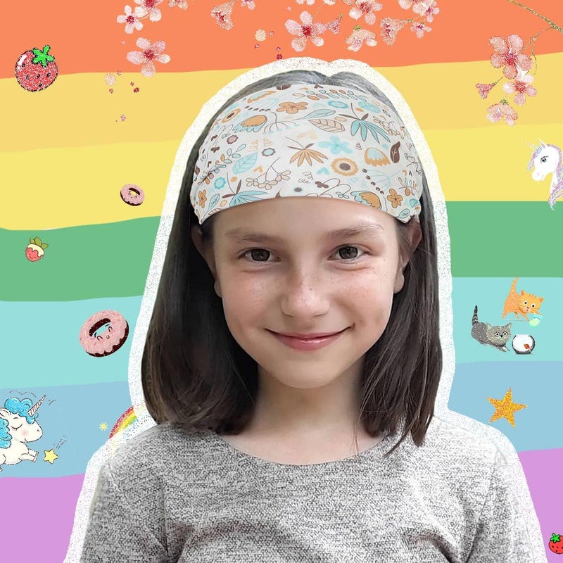 Bohend Girls Headbands Wide Knotted Hair Bands 3Pcs Non Slip Elastic Cute Head Bands Workout Yoga Sweatband Hair Accessories for Girls and Kids (H) - Image 5